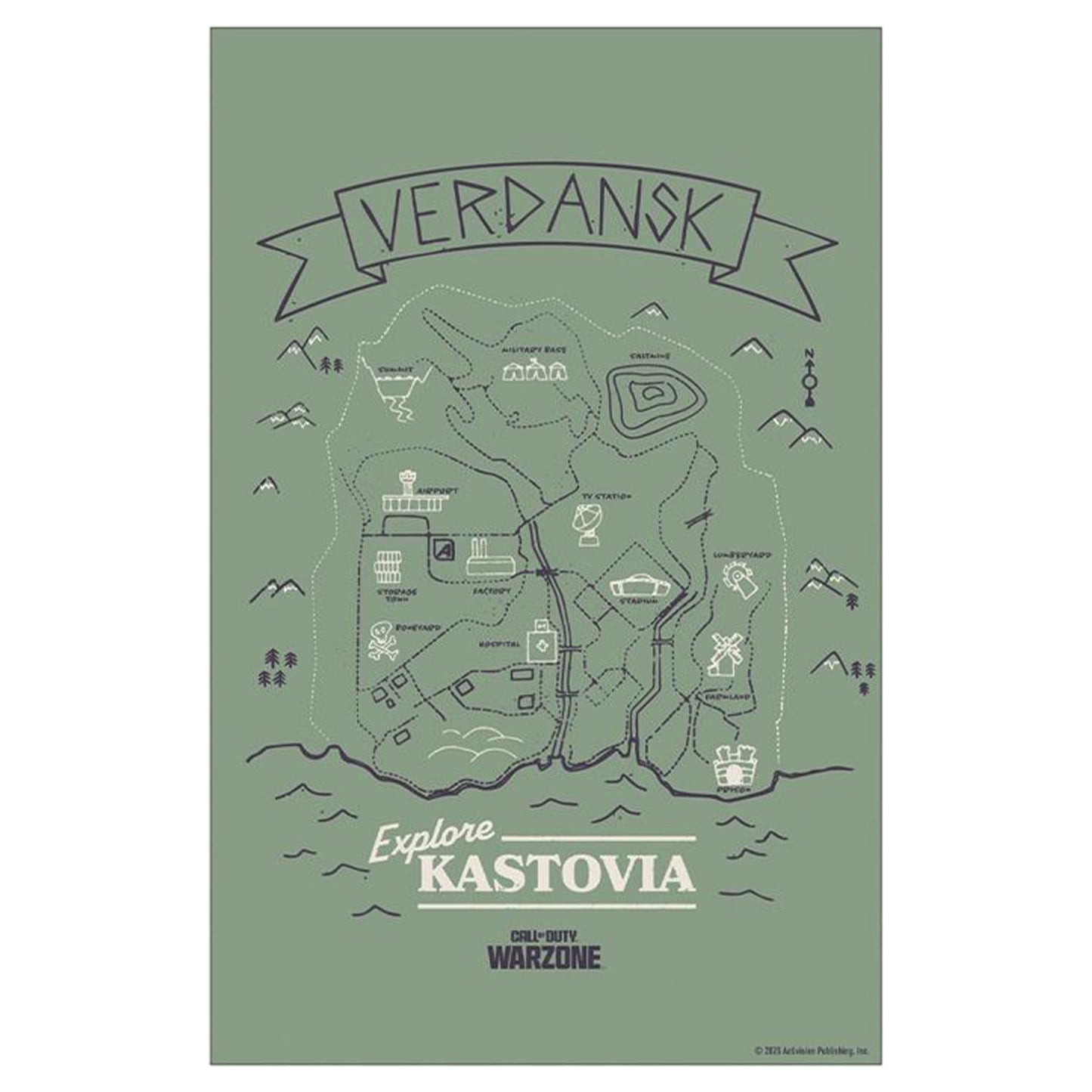 Call of Duty: Warzone Verdansk Map Poster - Front View