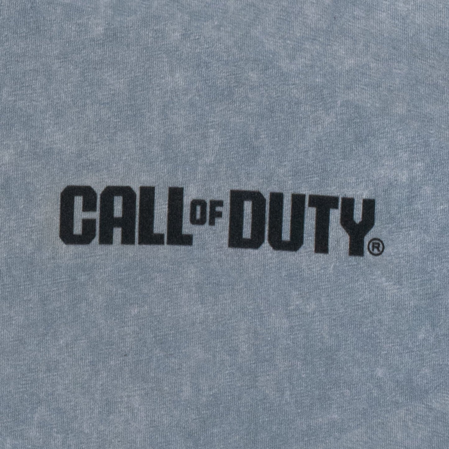 Call of Duty: Black Ops 7 Ol' Tessie Fully Equipped Grey T-Shirt - Front View Close Up Logo