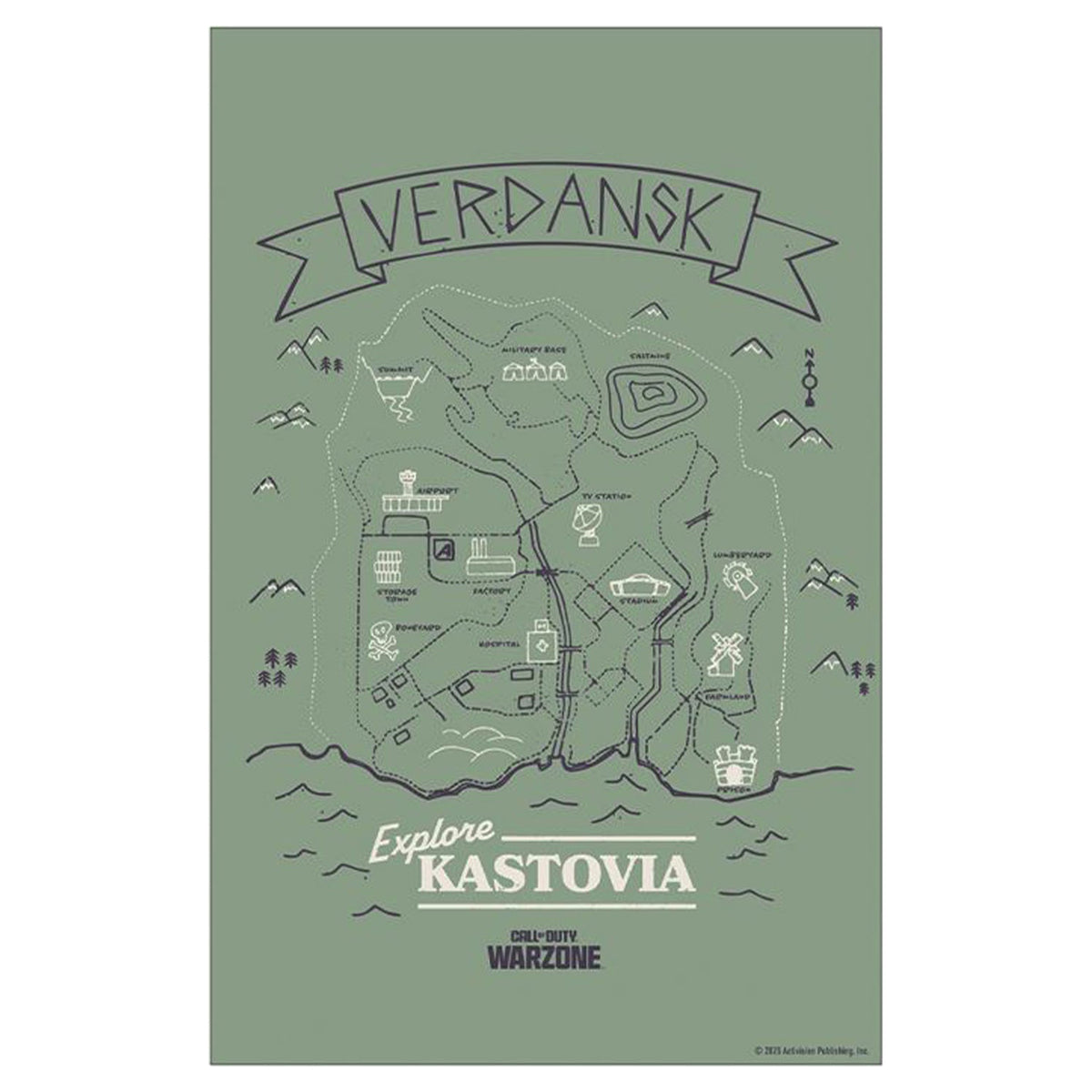 Verdanski Call of Duty: Warzone Verdansk Map 27x43cm Poster - EU Call of Duty Store
