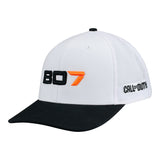 Call of Duty: Black Ops 7 White Snapback Hat - Front Angle View