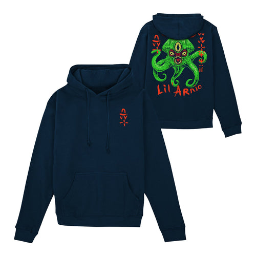 Call of Duty Lil' Arnie Navy Hoodie - Front and Back View