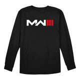 Modern Warfare III Logo Black Long Sleeve T-Shirt - Front View