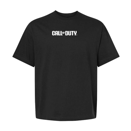 Call of Duty: Modern Warfare 4 Logo Black Oversized T-Shirt - Front View