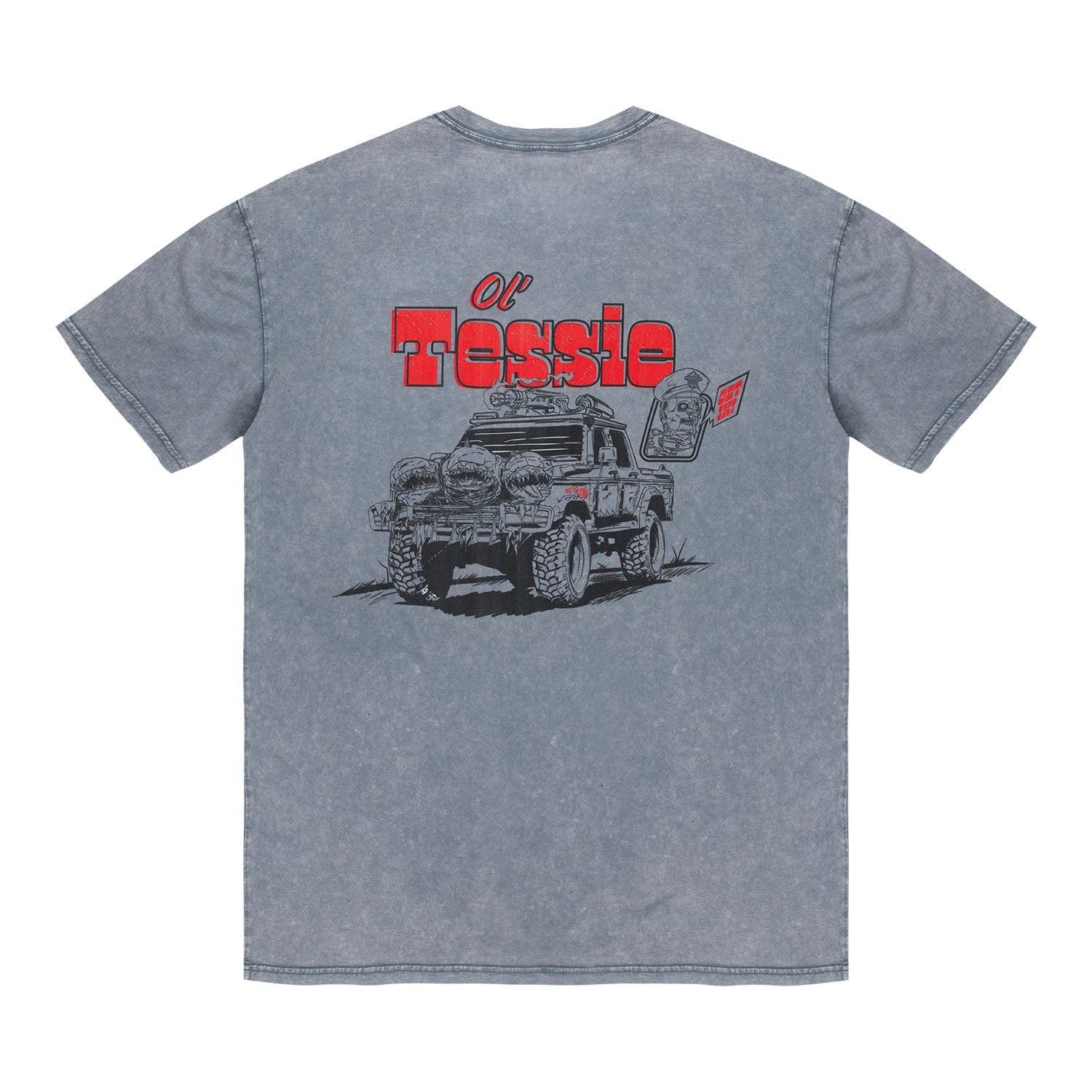 Call of Duty: Black Ops 7 Ol' Tessie Fully Equipped Grey T-Shirt - Back View