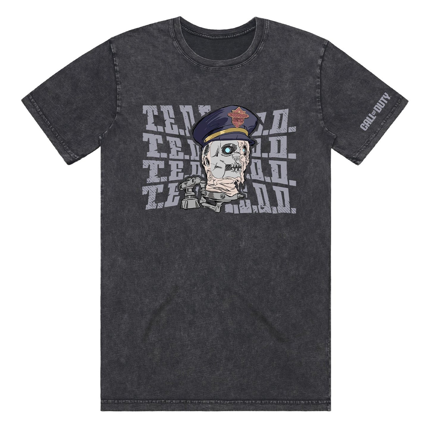 Call of Duty: Black Ops 7 Zombies T.E.D.D. Repeat Black T-Shirt - Front View