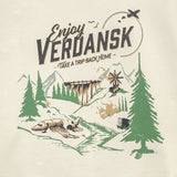 Call of Duty: Warzone Enjoy Verdansk Cream Sweatshirt - Close Up View