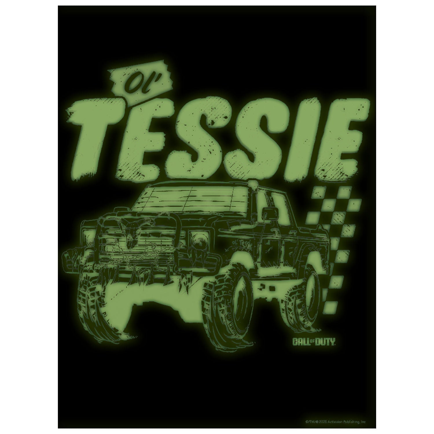Call of Duty: Black Ops 7 Ol' Tessie 18x24" Poster - Front View Glow in the Dark