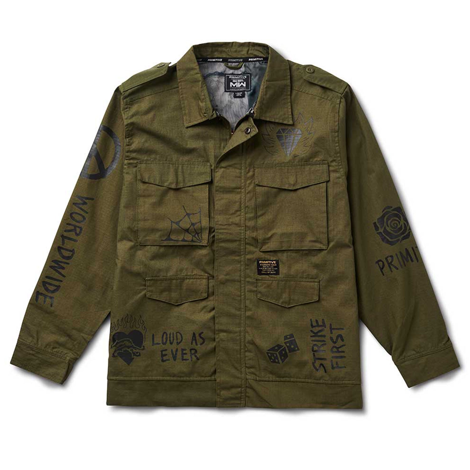 Call of Duty Military Green Task Force Jacket - Front View