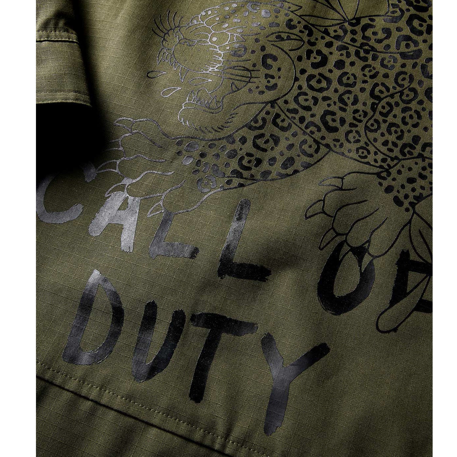 Call of Duty Military Green Task Force Jacket - Close-Up View