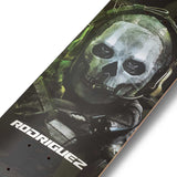 Call of Duty Ghost Skateboard Deck - Close Up View