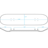 Call of Duty Ghost Skateboard Deck - Dimensions
