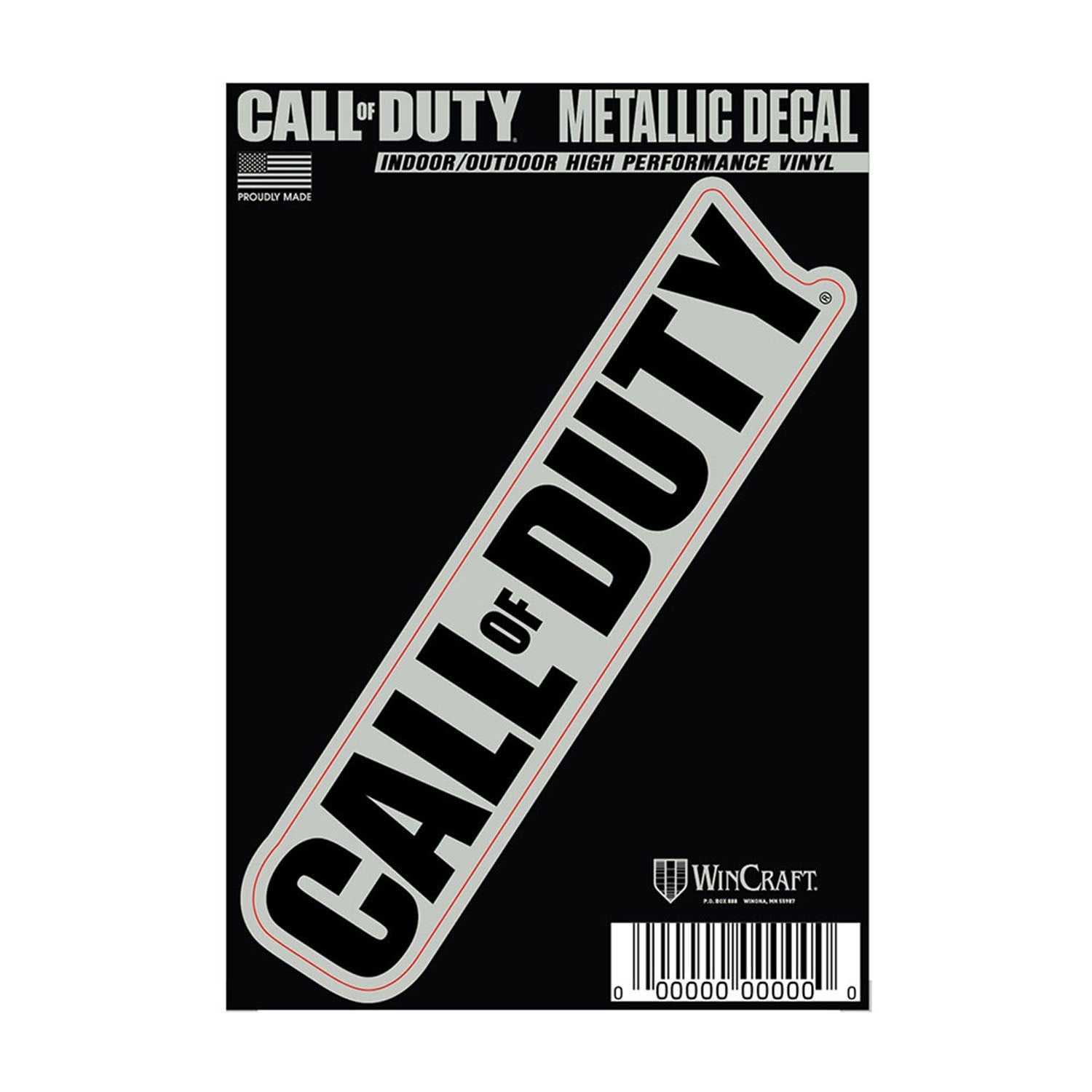 Call of Duty Metallic Logo Decal - Front View