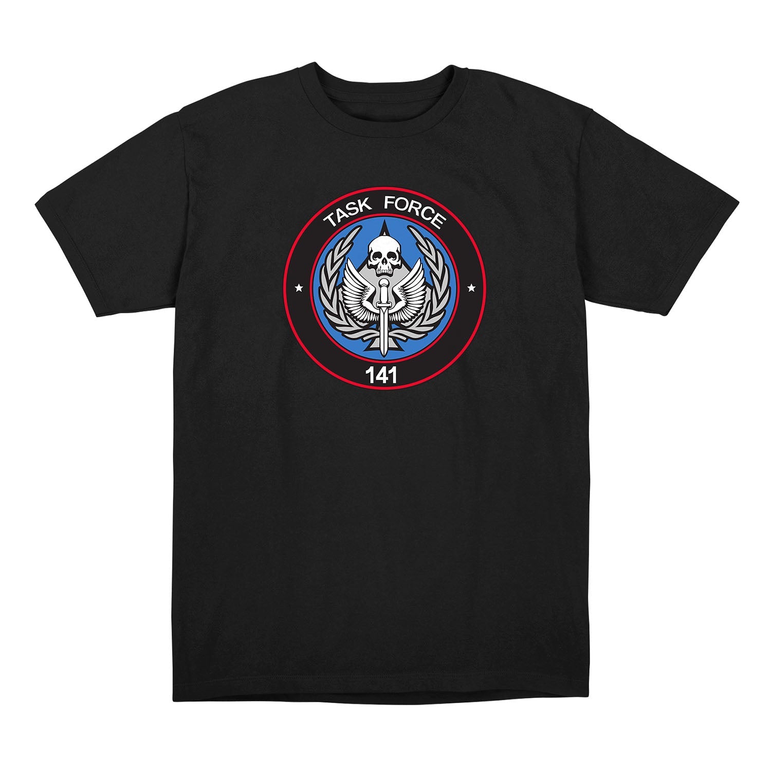 Call of Duty Task Force 141 Logo Black T-Shirt - Front View