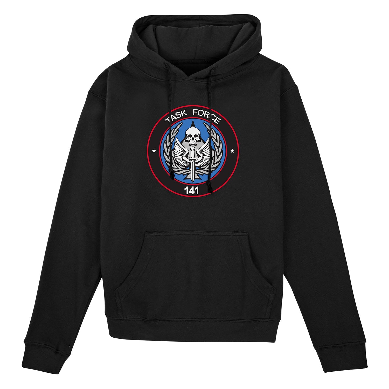 Call of Duty Task Force 141 Logo Black Hoodie - Front View
