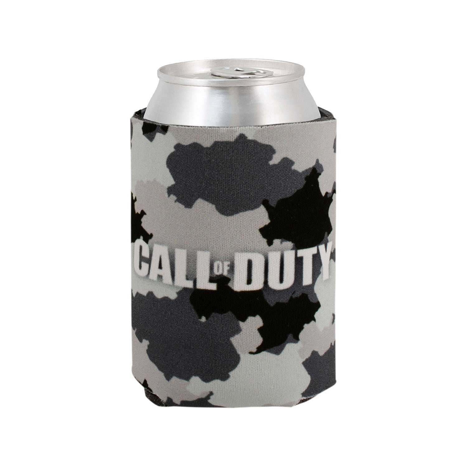 Call of Duty Grey Camo Can Cooler - Front View
