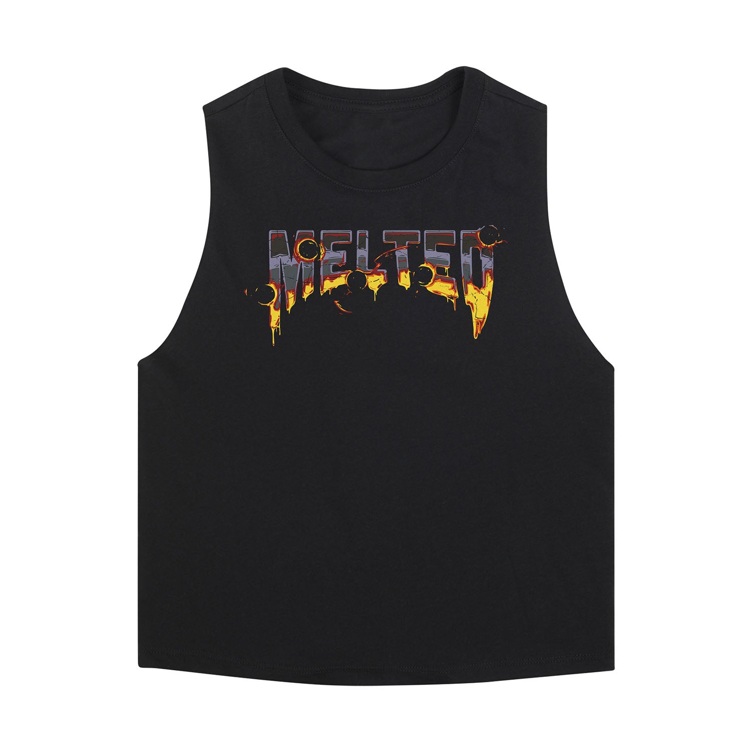 Call of Duty Melted Women's Black Cropped Tank Top - Front View