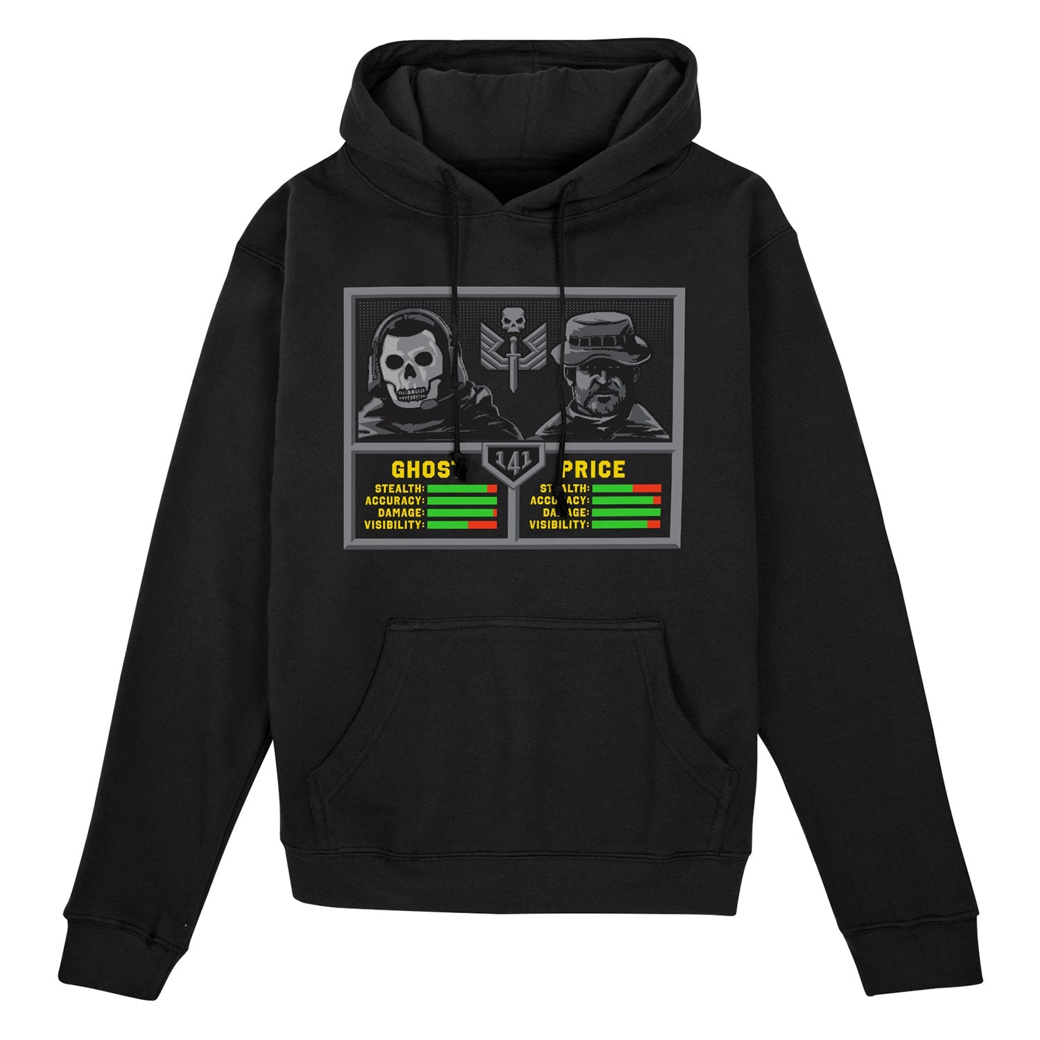 Call of Duty Task Force 141 Duos Black Hoodie - Front View