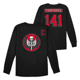 Call of Duty Hockey Task Force 141 Black Long Sleeve T-Shirt - Front and Back View