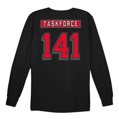 Call of Duty Hockey Task Force 141 Black Long Sleeve T-Shirt - Back View