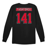 Call of Duty Hockey Task Force 141 Black Long Sleeve T-Shirt - Back View