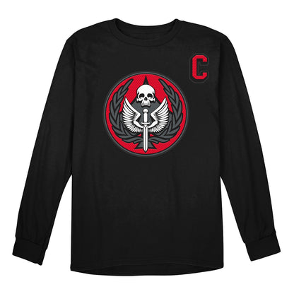 Call of Duty Hockey Task Force 141 Black Long Sleeve T-Shirt- Front View