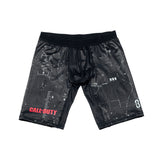Call of Duty Point3 Black Topographic Compression Shorts - Front View