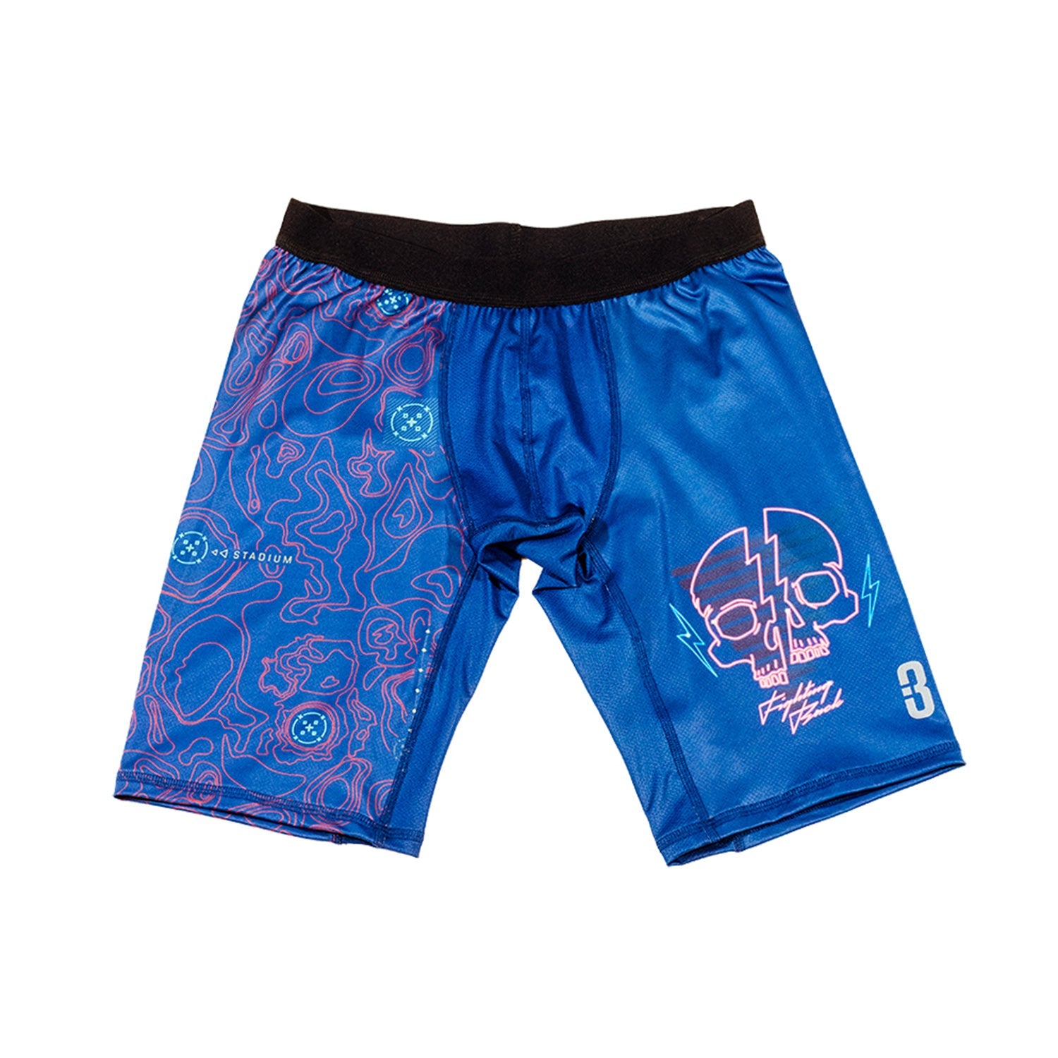 Call of Duty Warzone Point3 Blue Compression Shorts - Front View