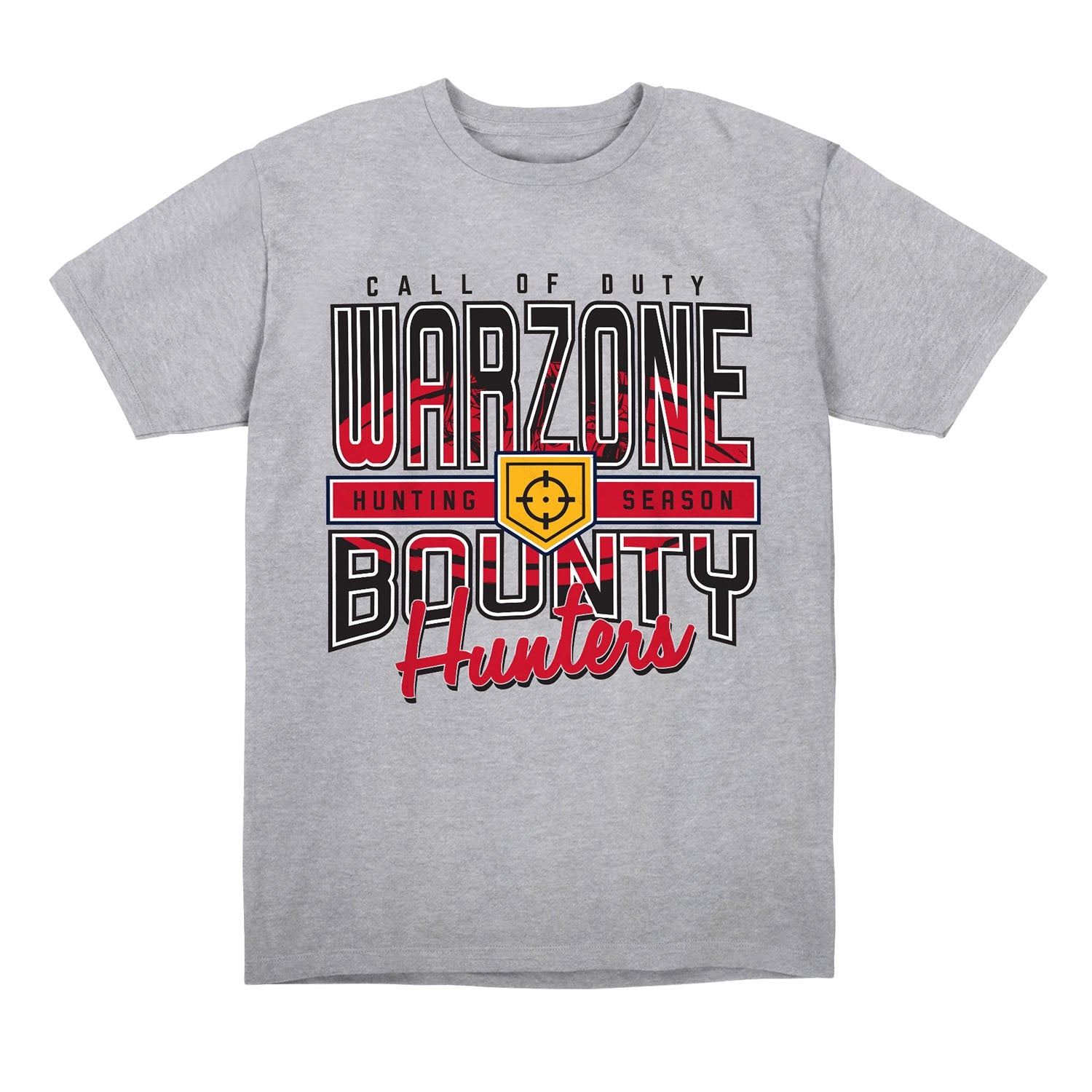 Call of Duty Grey Warzone Bounty Hunter T-Shirt - Front View
